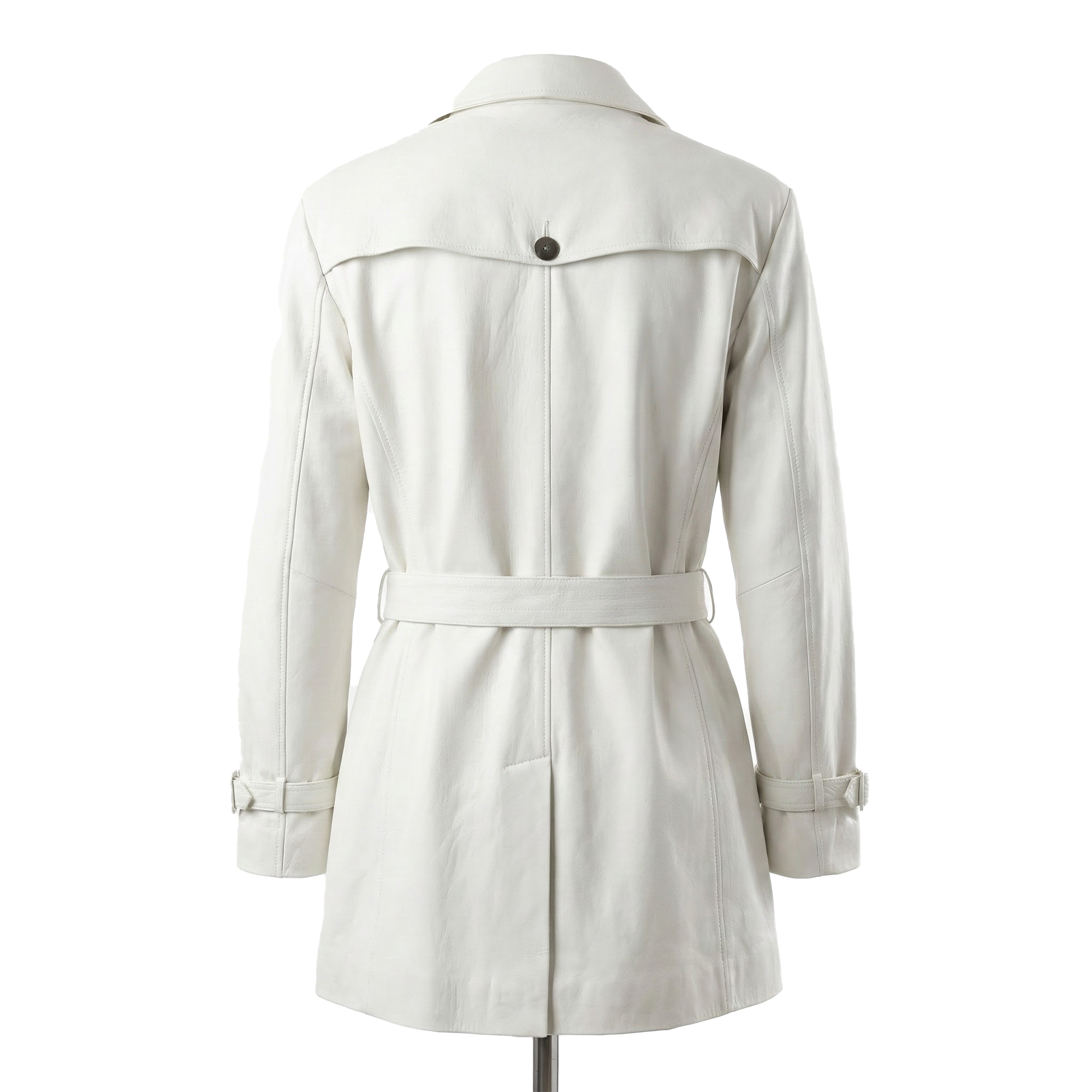 Barya NewYork White Lambskin Trench Jacket
