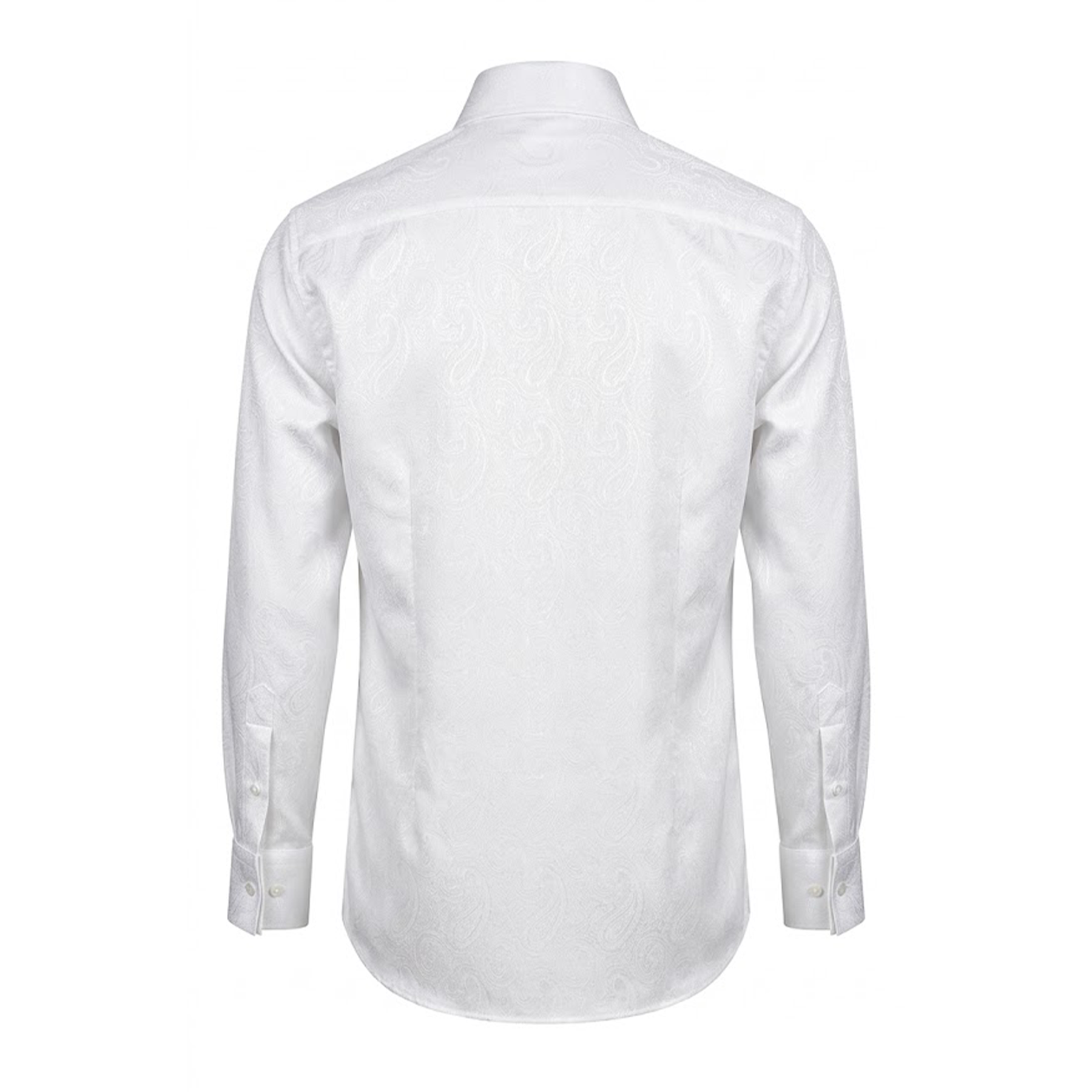 Leoni T800-4 White Paisley Button Up Shirt