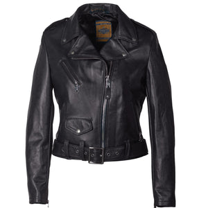 Schott 210W Women's Cropped Perfecto in Lambskin Leather Jacket - Dudes Boutique