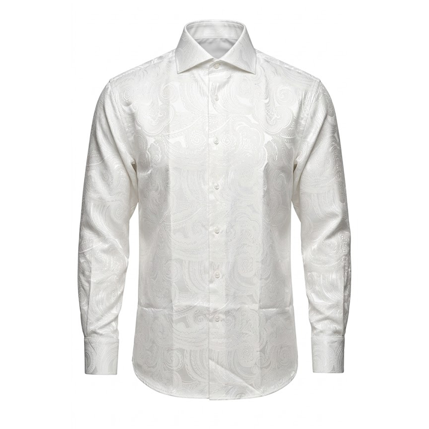 Leoni 349 White Paisley Button Up Shirt