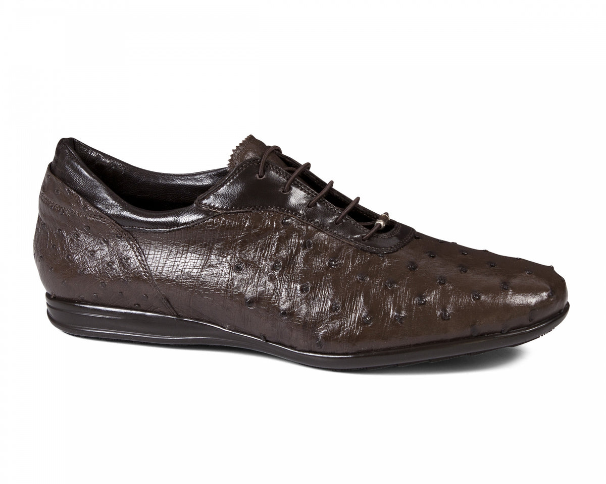 Mauri - 9295 Ostrich Quill Sneakers Brown - Dudes Boutique