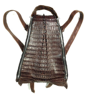 Kashani Chocolate Brown All-Over Alligator Backpack - Dudes Boutique