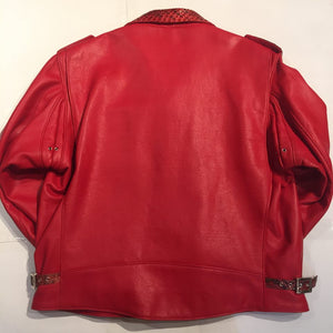 G-Gator Candy Red Diamond Back Python Biker Jacket - Dudes Boutique
