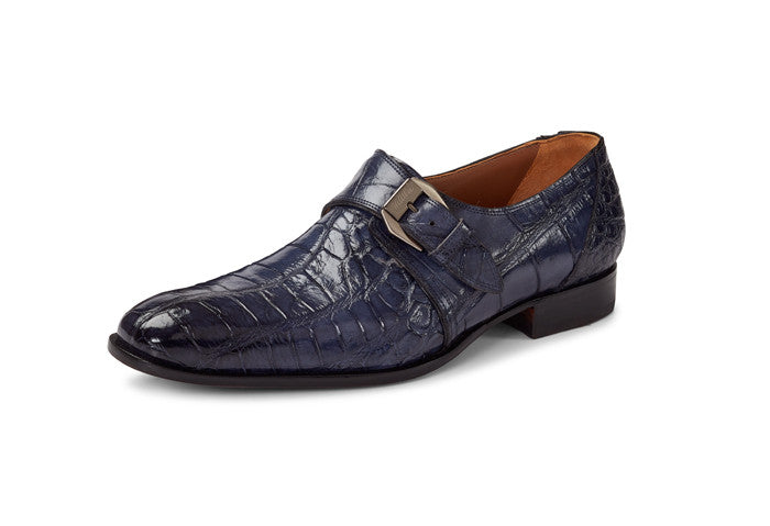 Mauri - 1090 "Manzoni" Charcoal Hand-Painted Alligator Loafer - Dudes Boutique