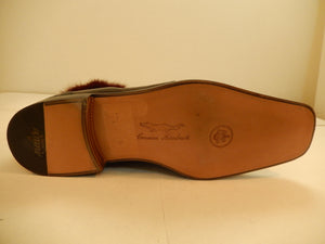 Mauri Mink/Ostrich Leg/Crocodile Lace Up Ankle Boots 4409 - Dudes Boutique