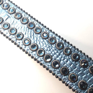 b.b. Simon Ocean Croc Crystal Belt - Dudes Boutique