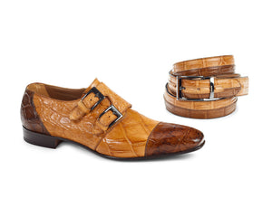 Mauri - 1152 Alligator Body Hand Painted Oxford Dress Shoes - Dudes Boutique
