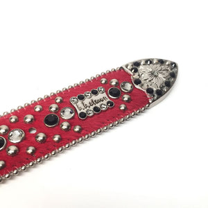 b.b. Simon 4045 Red Crystal Belt - Dudes Boutique
