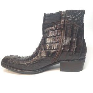 Calzoleria Toscana All-Over Horn-back Crocodile Ankle Boots - Dudes Boutique