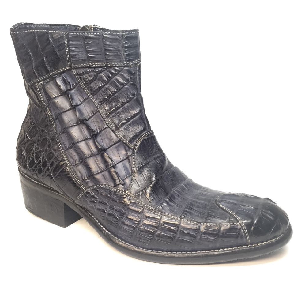 Calzoleria Toscana All-Over Horn-back Crocodile Ankle Boots - Dudes Boutique