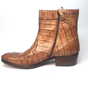 Calzoleria Toscana All-Over Horn-back Crocodile Ankle Boots - Dudes Boutique