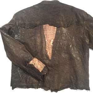 G-Gator Lambskin/Crocodile Custom-Made Jacket - Dudes Boutique