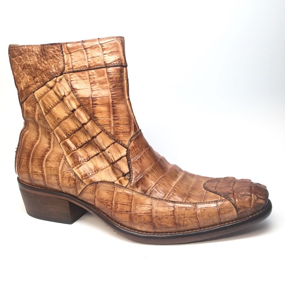 Calzoleria Toscana All-Over Horn-back Crocodile Ankle Boots - Dudes Boutique