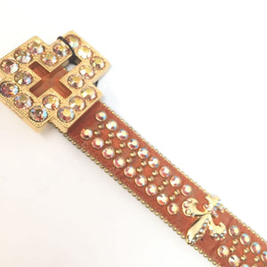 b.b. Simon 2565 "King's Cross" Gold Plated Cross Belt - Dudes Boutique
