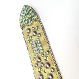 b.b. Simon 767 Lime Green Crystal Belt - Dudes Boutique