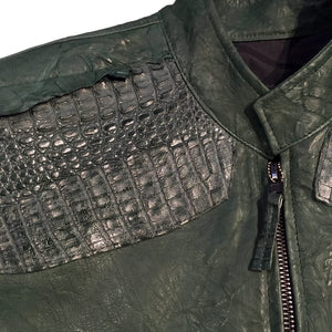 G-Gator Alligator/Lambskin Rough Cut Leather Jacket - Dudes Boutique