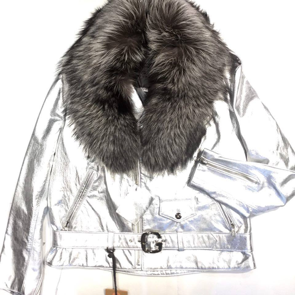 G-Gator Silver Coyote/Lambskin Biker Jacket - Dudes Boutique