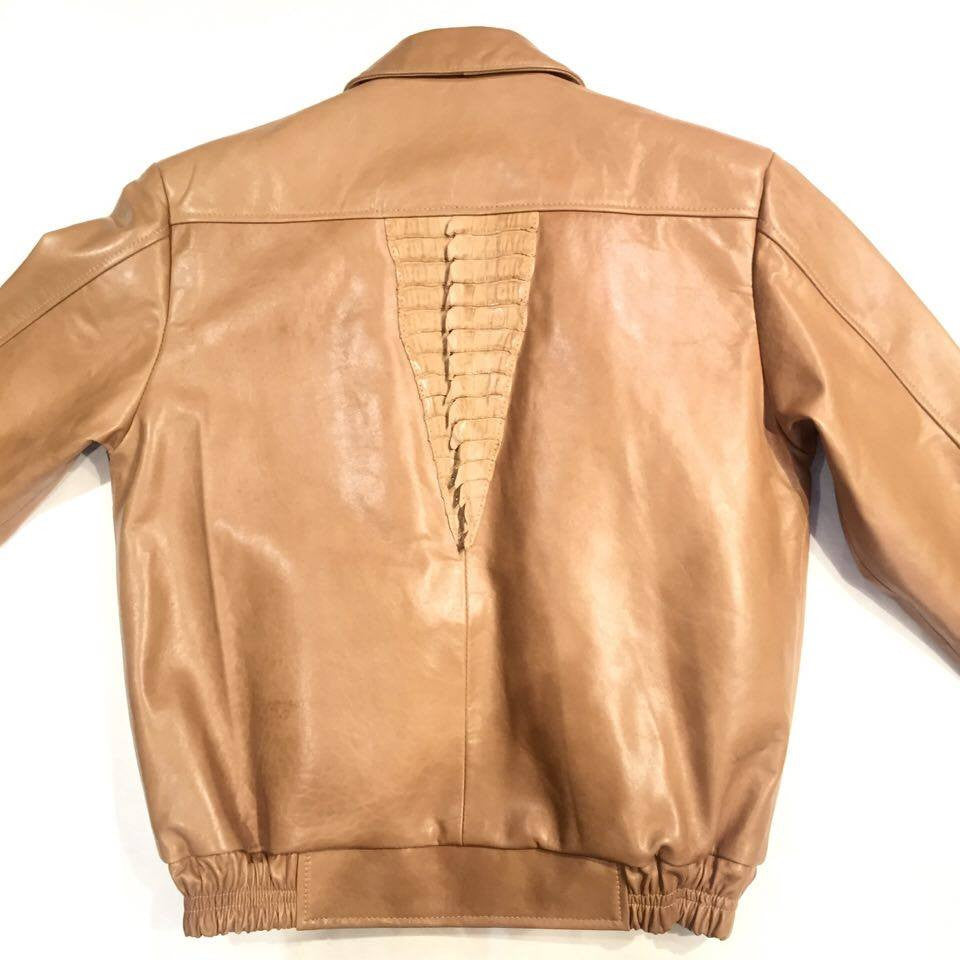 G-Gator Dune Crocodile/Cowhide Bomber Jacket - Dudes Boutique