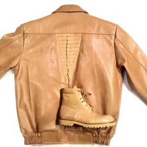 G-Gator Dune Crocodile/Cowhide Bomber Jacket - Dudes Boutique