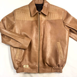 G-Gator Dune Crocodile/Cowhide Bomber Jacket - Dudes Boutique