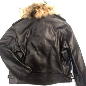 G-Gator Black/Natural Coyote/Cowhide Biker Jacket - Dudes Boutique