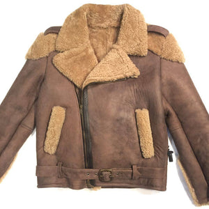 Jakewood Tobacco Biker Shearling - Dudes Boutique