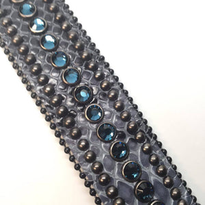 b.b. Simon Ostrich Scale Crystal Belt - Dudes Boutique