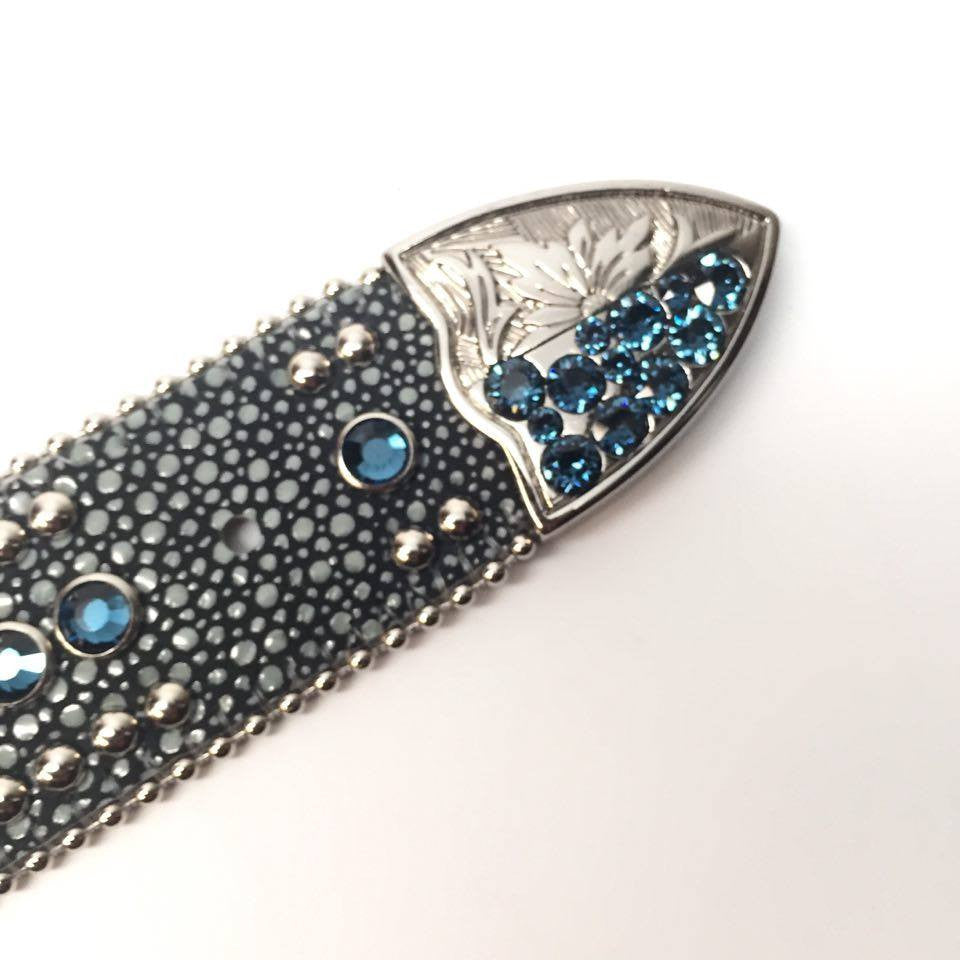 b.b. Simon Ocean Stingray Crystal Belt - Dudes Boutique