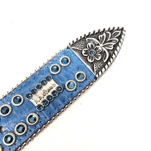 b.b. Simon Ocean Steal Floral Crystal Belt - Dudes Boutique
