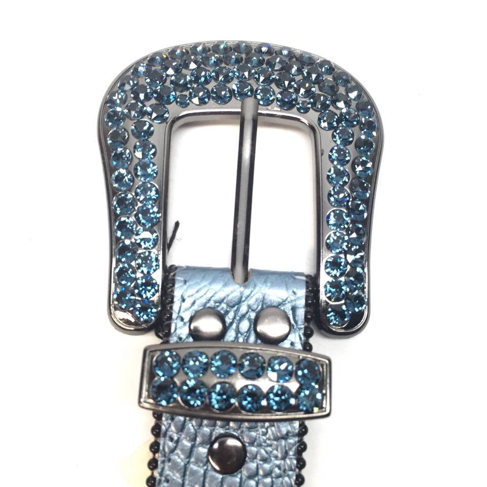 b.b. Simon Ocean Croc Crystal Belt - Dudes Boutique