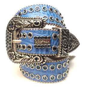 b.b. Simon Ocean Steal Floral Crystal Belt - Dudes Boutique