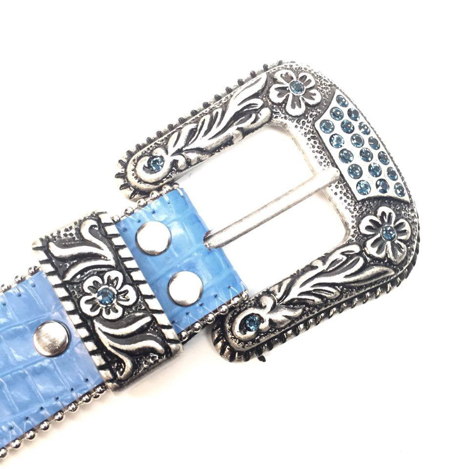 b.b. Simon Ocean Steal Floral Crystal Belt - Dudes Boutique