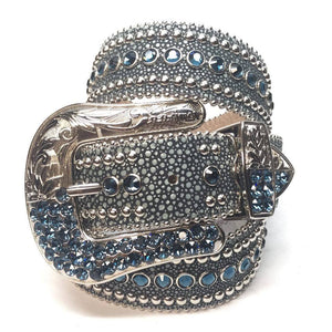b.b. Simon Ocean Stingray Crystal Belt - Dudes Boutique