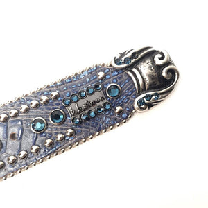 b.b. Simon Blue Muscle Crystal Belt - Dudes Boutique