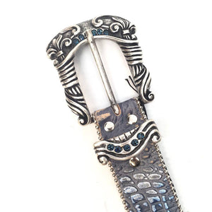 b.b. Simon Blue Muscle Crystal Belt - Dudes Boutique
