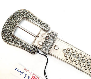 b.b. Simon Silver Lizard Crystal Belt - Dudes Boutique