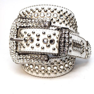 b.b. Simon White Magic Crystal Belt - Dudes Boutique