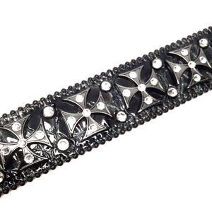 b.b. Simon Black Cross Pattée Crystal Belt - Dudes Boutique