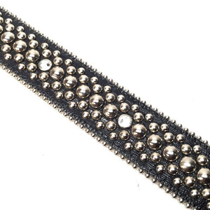 b.b. Simon Black Lizard Crystal Belt - Dudes Boutique