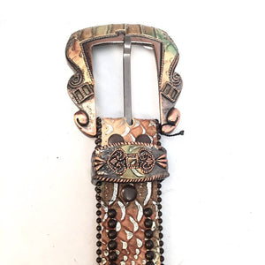 b.b. Simon Python Oval Crystal Belt - Dudes Boutique