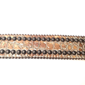 b.b. Simon Caramel Skull Crystal Belt - Dudes Boutique