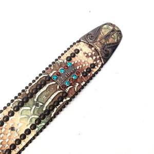 b.b. Simon Python Oval Crystal Belt - Dudes Boutique