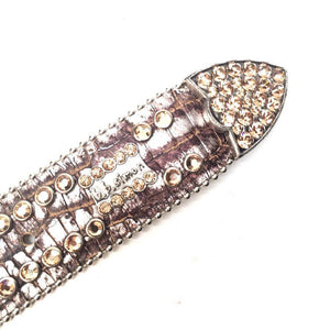 b.b. Simon Bronze Skull Crystal Belt - Dudes Boutique