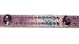 b.b. Simon Purple Python Crystal Belt - Dudes Boutique