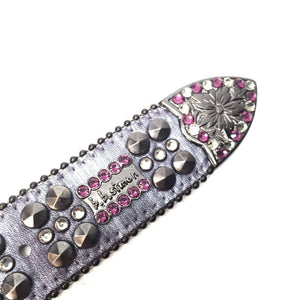 b.b. Simon Purple Horseshoe Crystal Belt - Dudes Boutique