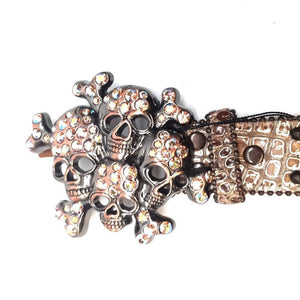 b.b. Simon Caramel Skull Crystal Belt - Dudes Boutique