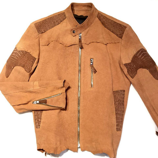 G-Gator Dune alligator and jungle suede Rough Cut jacket