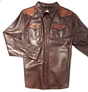 G-Gator - Alligator/Lambskin Button-Up Shirt - Dudes Boutique