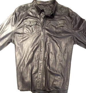 G-Gator - Alligator/Lambskin Button-Up Shirt - Dudes Boutique