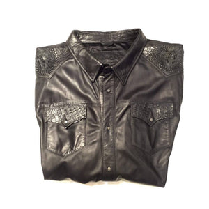 G-Gator - Alligator/Lambskin Button-Up Shirt - Dudes Boutique